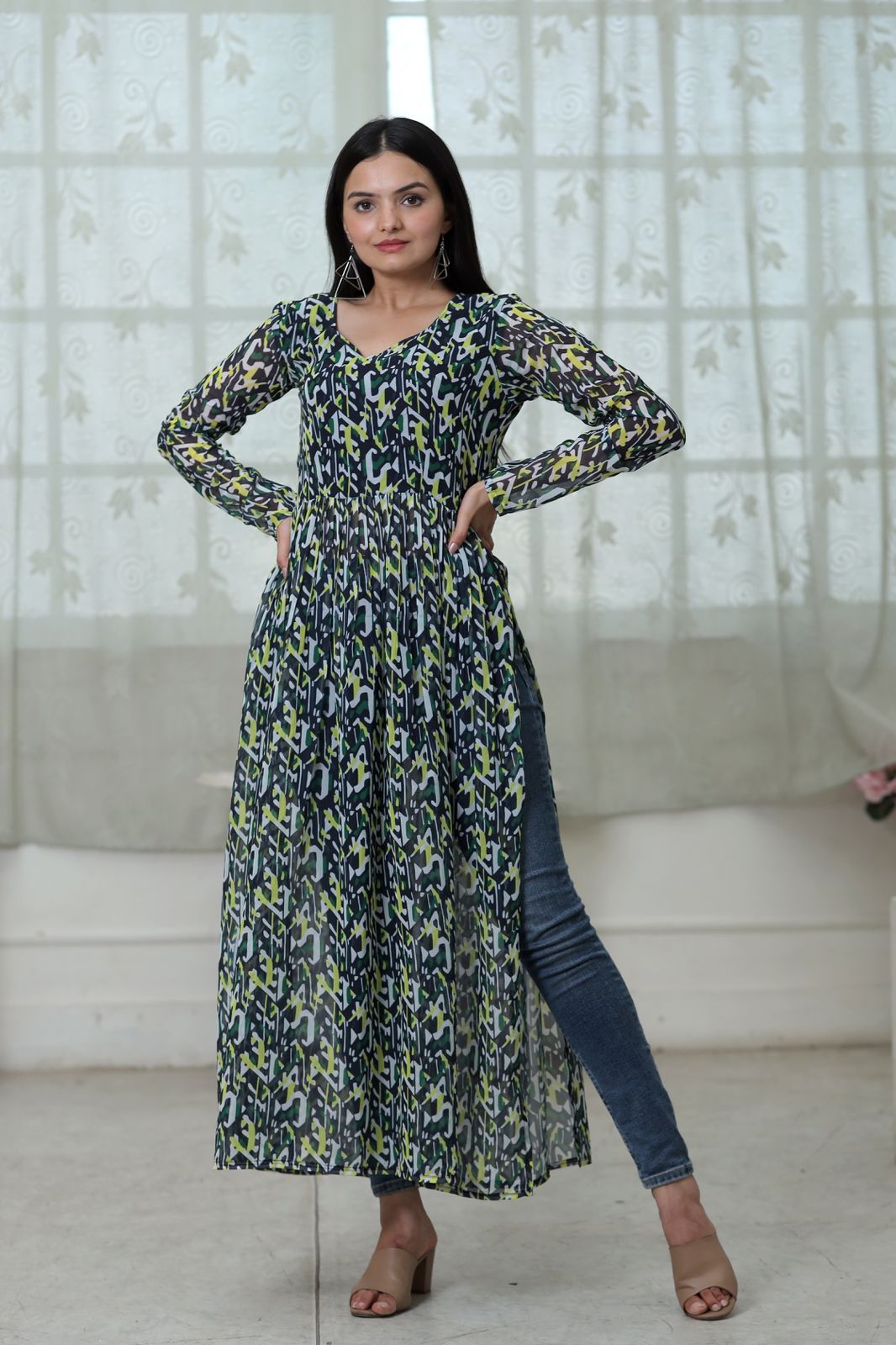  KA 1047 Georgette Printed Kurtis Catalog